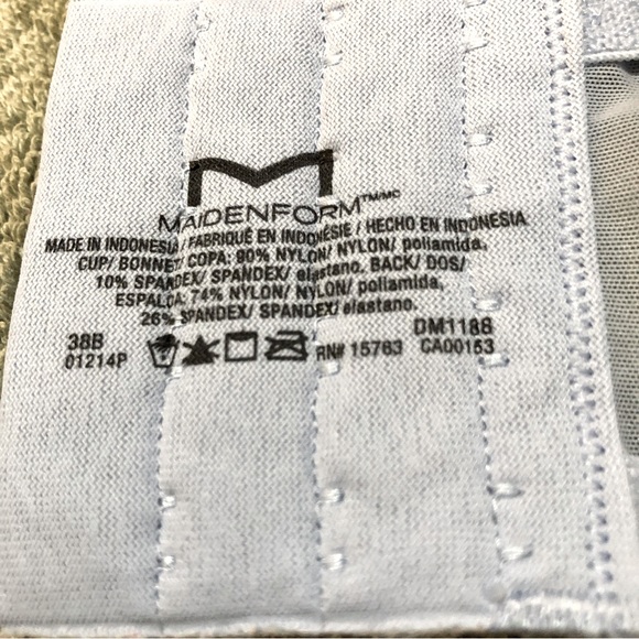 Maidenform Blue Lace Bra with Long Midriff, Size 38B - Picture 4 of 5